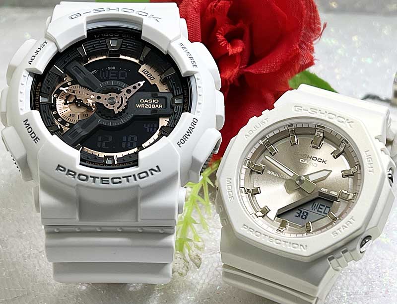 恋人たちのGショック ペアウオッチ G-SHOCK BABY-G ペア腕時計 カシオ 2本セット GA-110RG-7AJFGMA-P2100ST-7AJF 電池式 アナデジ クリスマス プレゼント 誕生日 御祝い還暦 銀婚式 結婚記念日 婚約 人気 婚約 夫婦 高級 クリスマス プレゼント おすすめ
