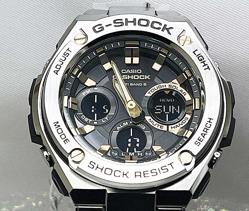 【ごつい腕時計】国内正規品]Gショック G-SHOCK カシオGスチール メンズウオッチ フルメタル　アナデジ GST-W110D-1A9JF 52ミリ径 電波ソーラー 大人のG-SHOCK Gスチール 腕時計 感謝の気持ち クリスマス