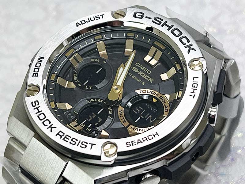 【ごつい腕時計】国内正規品]Gショック G-SHOCK カシオGスチール メンズウオッチ フルメタル　アナデジ GST-W110D-1A9JF 52ミリ径 電波ソーラー 大人のG-SHOCK Gスチール 腕時計 感謝の気持ち クリスマス