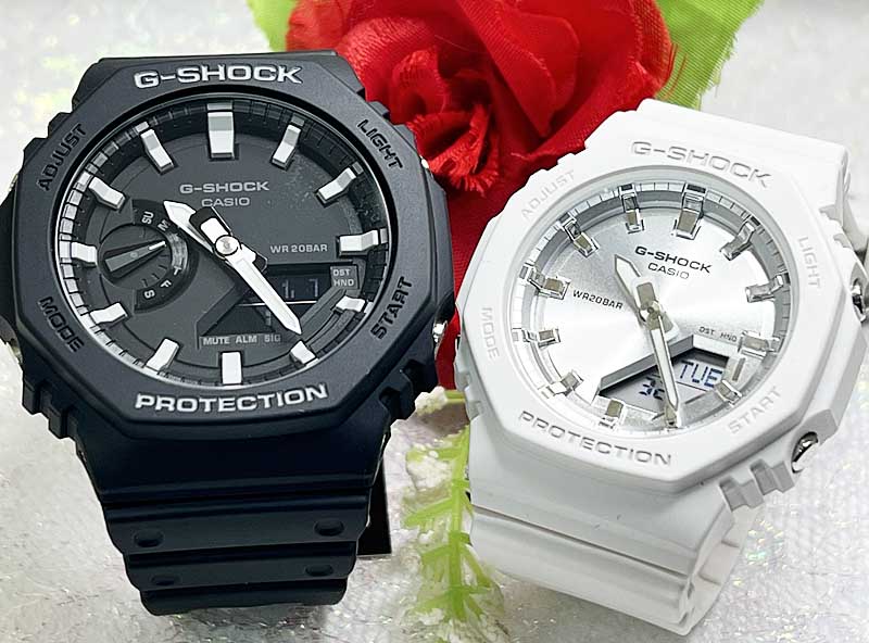 恋人たちのGショック ペアウオッチ G-SHOCK BABY-G ペア腕時計 カシオ 2本セットGA-2100-1AJF GMA-P2100VA-7AJF 電池式 アナデジ 手書きの クリスマス 誕生日 御祝い還暦 銀婚式 結婚記念日 婚約 人気 婚約 夫婦 高級クリスマス プレゼント おすすめ