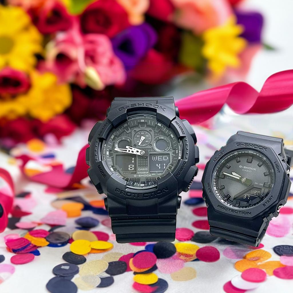 恋人たちのGショックペアウオッチ Gショック ペア G-SHOCK BABY-G ペア腕時計 カシオ 2本セット アナデジ GA-100-1A1JF GMA-P2100BB-1AJFクリスマス 誕生日 御祝い還暦 銀婚式 結婚記念日 バレンタイン 婚約 婚約 夫婦 高級 クリスマス プレゼント