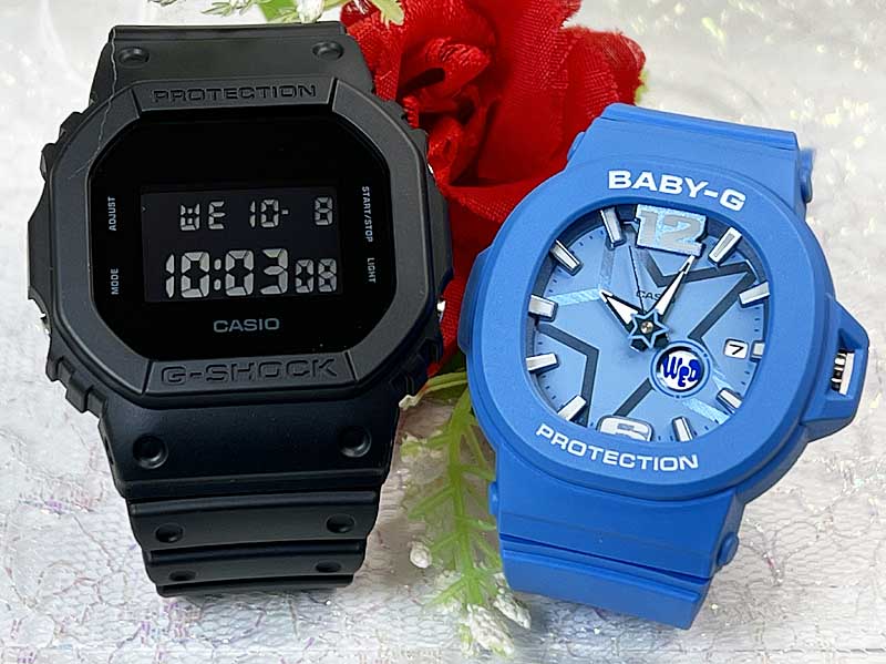 ペアウォッチ gショック 恋人たちのGショック ペアウオッチほんのり好きでいてください G-SHOCK BABY-G ペア腕時計 カシオ 2本セット DW-5600UBB-1JFBGA-10D-2A2JFデジタル クリスマスプレゼント 誕生日 御祝い