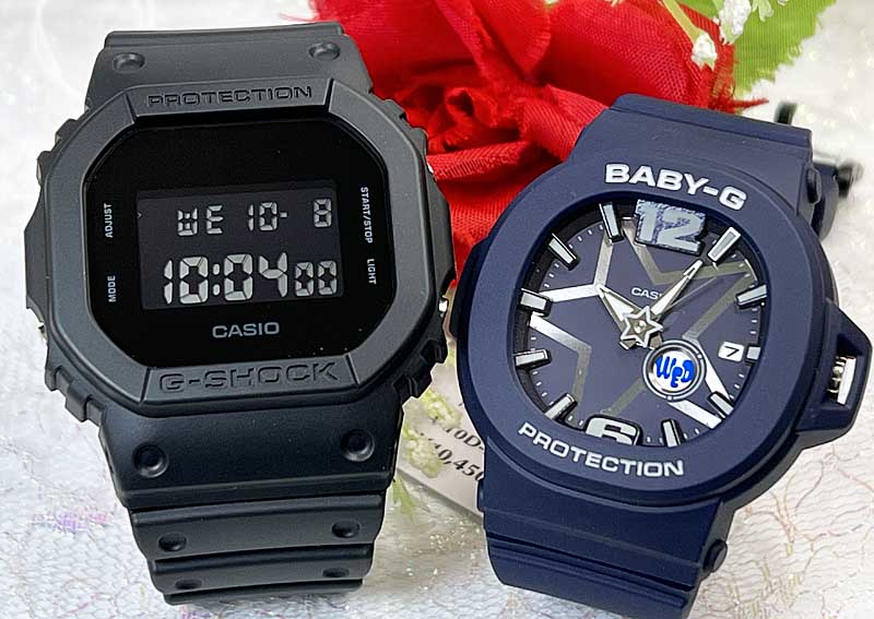 ペアウォッチ gショック 恋人たちのGショック ペアウオッチほんのり好きでいてください G-SHOCK BABY-G ペア腕時計 カシオ 2本セット DW-5600UBB-1JFBGA-10D-2A1JFデジタル クリスマスプレゼント 誕生日 御祝い