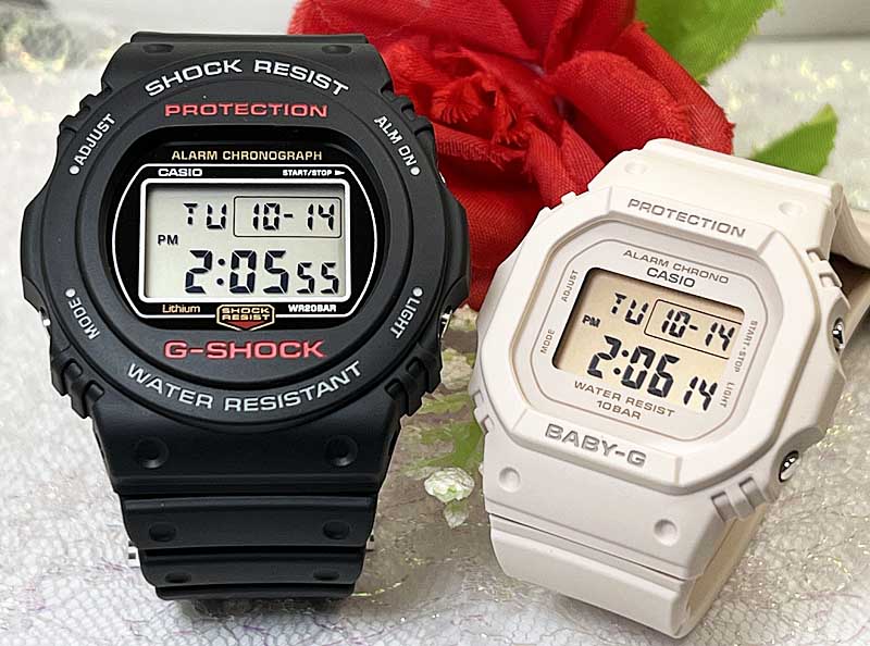 ペアウオッチ gショック恋人たちのGショック ペアウオッチG-SHOCK BABY-GG-SHOCK BABY-G G-SHOCK BABY-G ペア腕時計 カシオ 2本セット DW-5750UE-1JFBGD-565U-4JF　電池式 アナデジ デジタル お揃い クリスマス プレゼント 誕生日 御祝い 銀婚式 結婚記念日 婚約