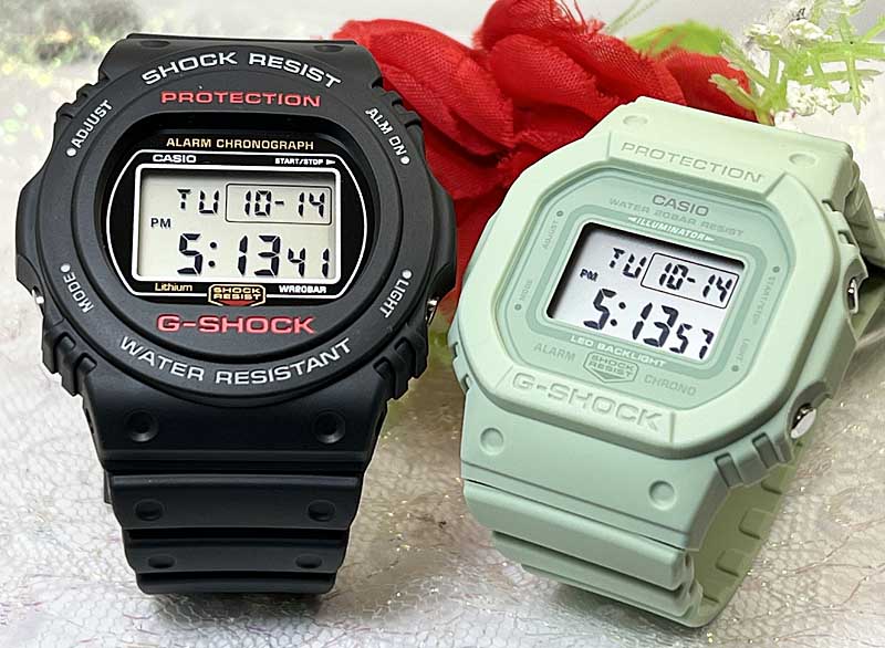 ペアウォッチ gショック恋人たちのGショック ペアウオッチ G-SHOCK BABY-G ペア腕時計 カシオ 2本セット DW-5600UE-1JF GMD-S5600BA-3JF デジタル クリスマス 誕生日 御祝い 銀婚式 結婚記念日 婚約 夫婦 手書きのメッセージお付けします