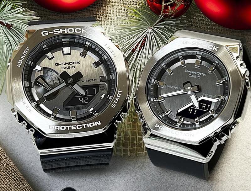 恋人たちのGショック ペアウオッチ G-SHOCK カシオ 2本セット gショック アナデジ 電池式 GM-2100-1AJFGM-S2110-1A1JF g-shock ペアウオッチ 誕生日 御祝い 銀婚式 結婚記念日 婚約 婚約　夫婦 高級　クリスマス プレゼント