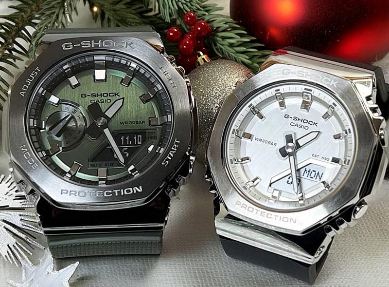 ペアウオッチ gショック恋人たちのGショック ペアウオッチ gショック 人気 婚約 夫婦 高級 クリスマス プレゼント おすすめG-SHOCK カシオ 2本セット GM-2100B-3AJFGM-S2110-1A7JF 電池式 プレゼント 誕生日 御祝い 銀婚式 結婚記念日 婚約