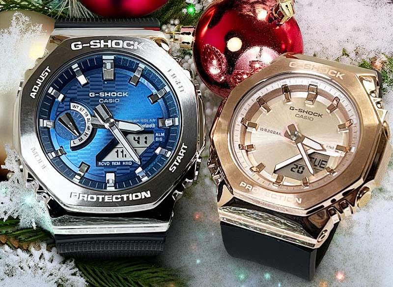 恋人たちのGショック ペアウオッチ G-SHOCK ペア腕時計 カシオ 2本セット GBM-2100A-2BJFGM-S2110PG-1A4JFラッピング無料 手書きのメッセージカード クリスマス プレゼント 誕生日 御祝い還暦 銀婚式 結婚記念日 婚約 婚約 夫婦 高級