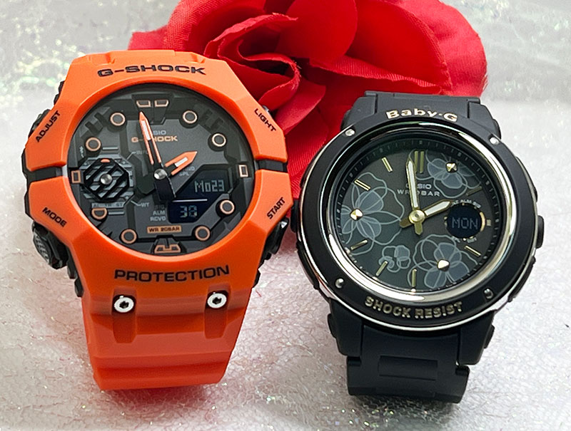 恋人たちのGショック ペアウオッチ Gショック G-SHOCK BABY-G g-shock ペア腕時計 カシオ 2本セット アナデジ GA-B001FL-4AJF BGA-150FL-1AJF クリスマス 誕生日 御祝い還暦 銀婚式 結婚記念日 バレンタイン 婚約 人気 婚約 夫婦 高級 クリスマス プレゼント