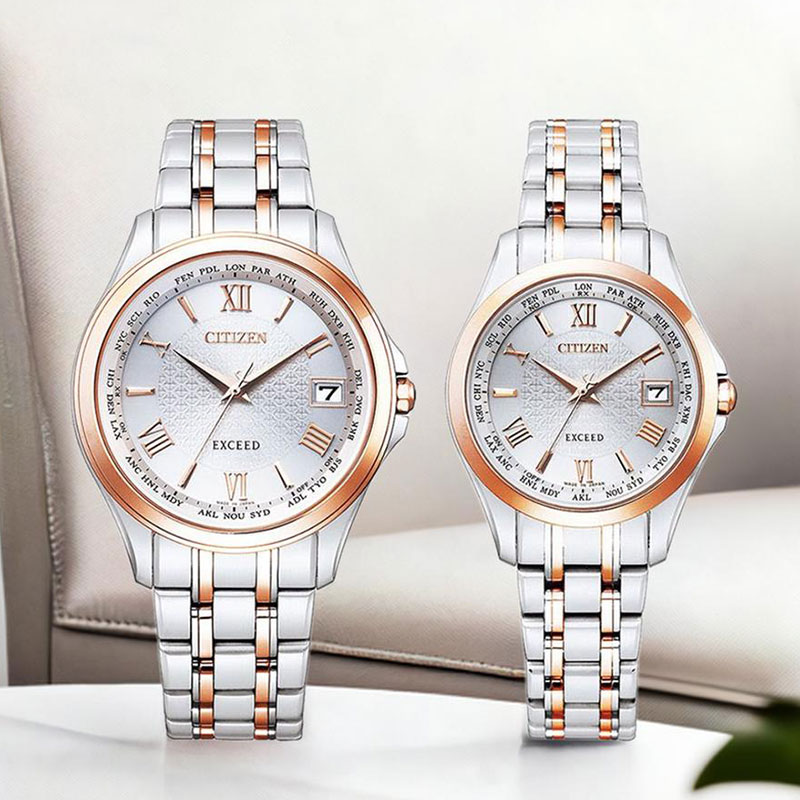 シチズン エクシード 腕時計 CITIZEN EXCEED エコドライブ電波時計 ペアウオッチ 2本セット チタン製 アナログ CB1084-51A EC112...