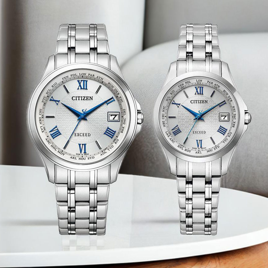 シチズン エクシード 腕時計 CITIZEN EXCEED エコドライブ電波時計 ペアウオッチ 2本セット チタン製 アナログ CB1080-52B EC112...