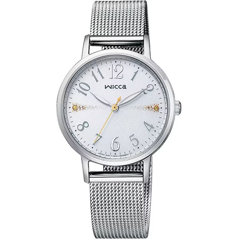 CITIZEN - CITIZEN シチズン Wicca ウィッカ KP5-115-11 レデイスウオッチ ソーラーテック クリスマスプレゼント 国内正規品 新品 2ポイントクリスタル入 メッシュバンド