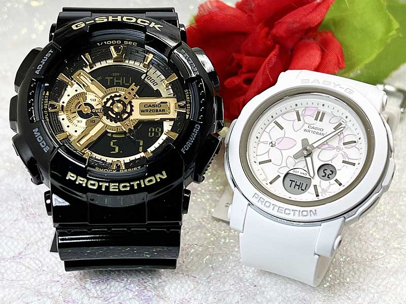 乐天商城 - 【絆をカタチに】恋人たちのGショック ペアウオッチ G-SHOCK BABY-G ペア腕時計 カシオ 2本セット GA-110GB-1AJFBGA-290FL-7AJFプレゼント ラッピング無料 人気 婚約夫婦 高級クリスマス プレゼント 誕生日 御祝い還暦 結婚記念日
