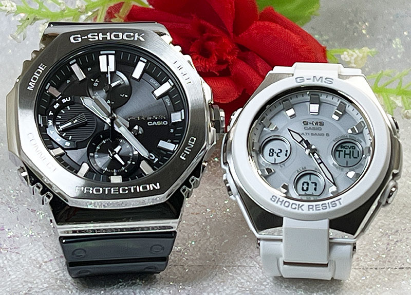 恋人たちのGショック ペアウオッチ gショック 人気 婚約 夫婦 高級 クリスマス プレゼント おすすめ G-SHOCK BABY-G ペア腕時計 カシオ 2本セット gショック ベビーg GMC-B2100Y-1AJF MSG-W100-7AJF 誕生日 御祝い 還暦 銀婚式 結婚記念日