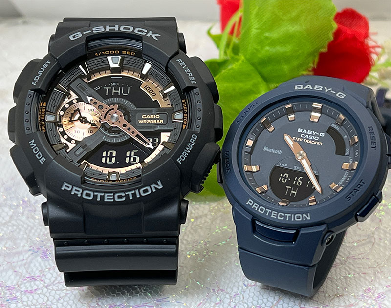 ペアウオッチ gショック 恋人たちのGショックペアウォッチ G-SHOCK BABY-G ペア腕時計 カシオ 2本セット gショック アナデジ GA-110RG-1AJF BSA-B100-2AJF お揃い プレゼント 婚約 夫婦 クリスマス プレゼント