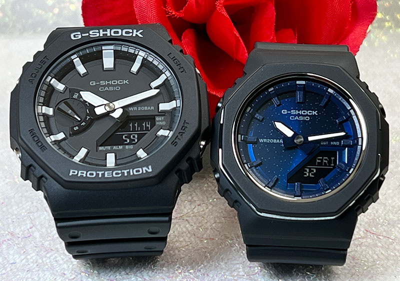 恋人たちのGショック ペアウオッチ G-SHOCK BABY-G ペア腕時計 カシオ 2本セット GA-2100-1AJF GMA-P2110SC-2AJF プレゼント ラッピング無料 メッセージカード クリスマス プレゼント 誕生日 御祝い 還暦 銀婚式 結婚記念日 婚約 夫婦