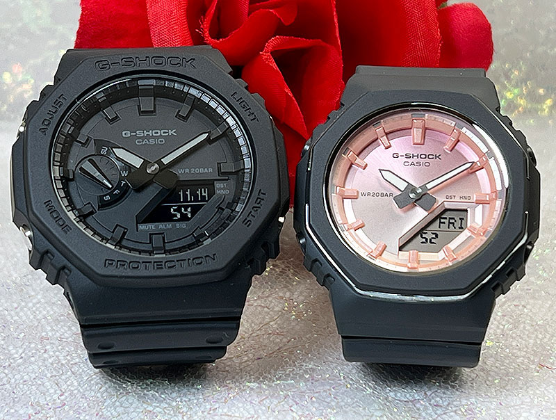 恋人たちのGショック ペアウオッチ G-SHOCK BABY-G ペア腕時計 カシオ 2本セット GA-2100-1A1JF GMA-P2110SC-4AJF プレゼント ラッピング無料 メッセージカード クリスマス プレゼント 誕生日 御祝い 還暦 銀婚式 結婚記念日 婚約 夫婦