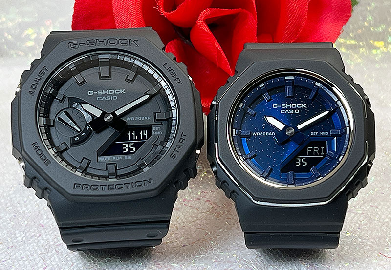恋人たちのGショック ペアウオッチ G-SHOCK BABY-G ペア腕時計 カシオ 2本セット GA-2100-1A1JF GMA-P2110SC-2AJF プレゼント ラッピング無料 メッセージカード クリスマス プレゼント 誕生日 御祝い 還暦 銀婚式 結婚記念日 婚約 夫婦