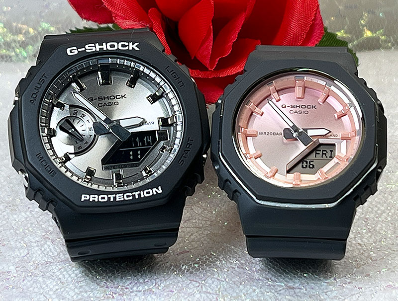 恋人たちのGショック ペアウオッチ G-SHOCK BABY-G ペア腕時計 カシオ 2本セット GA-2100SB-1AJF GMA-P2110SC-4AJF プレゼント ラッピング無料 メッセージカード クリスマス プレゼント 誕生日 御祝い 還暦 銀婚式 結婚記念日 婚約 夫婦