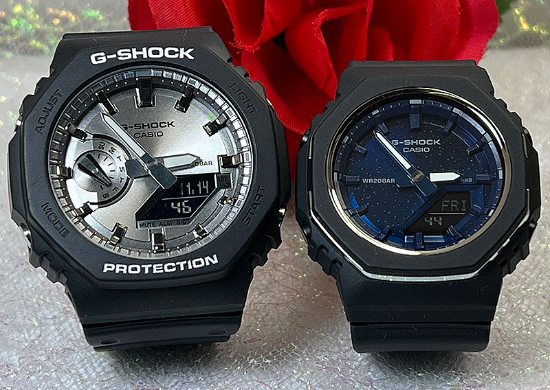 恋人たちのGショック ペアウオッチ G-SHOCK BABY-G ペア腕時計 カシオ 2本セット GA-2100SB-1AJF GMA-P2110SC-2AJF プレゼント ラッピング無料 メッセージカード クリスマス プレゼント 誕生日 御祝い 還暦 銀婚式 結婚記念日 婚約 夫婦