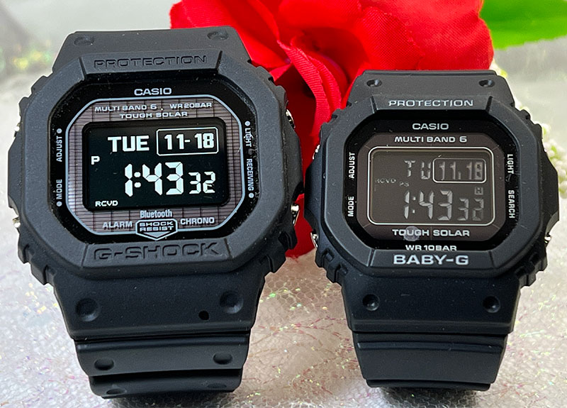 Rakuten - 【あなたと刻む、これからの時間】恋人たちのGショック ペアウオッチgショック 人気 婚約 夫婦 クリスマス プレゼント おすすめ G-SHOCK BABY-G カシオ 2本セット GW-BX5600-1A1JF BGD-5650-1CJF ソーラー電波 誕生日 御祝い 還暦 銀婚式 結婚記念日 婚約