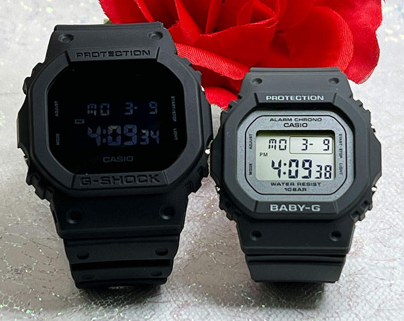 【あなたと刻む、これからの時間】ペアウォッチ gショック恋人たちのGショック ペアウオッチ G-SHOCK BABY-G ペア腕時計 カシオ 2本セット DW-5600UBB-1JF BGD-565SC-1JF デジタル クリスマス 誕生日 御祝い 銀婚式 結婚記念日 婚約 夫婦
