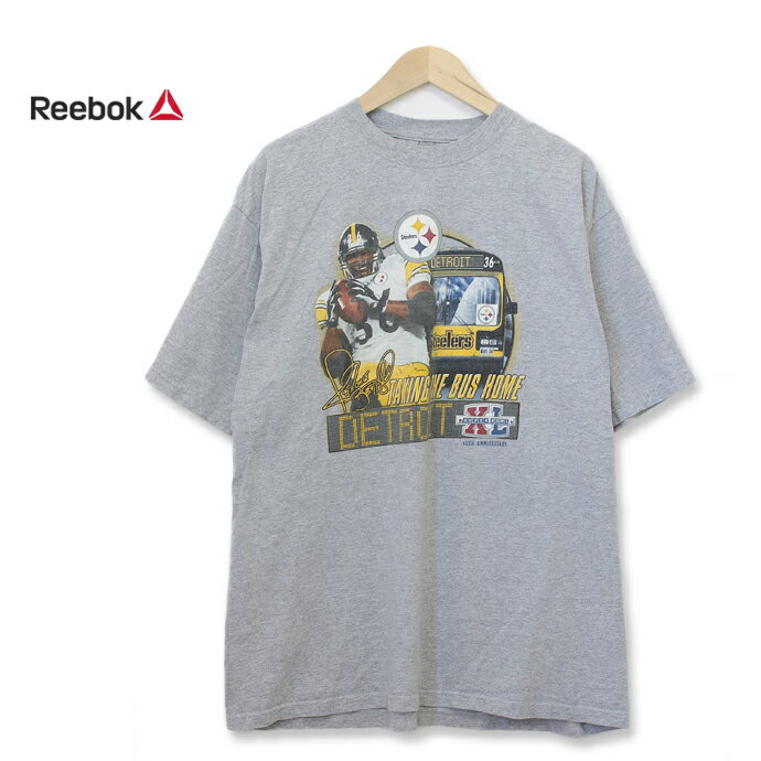 Reebok リーボック NFL Steelers ピッツバーグ・スティーラーズ スーパーボウル Tシャツ グレー XLサイズ t180608-10