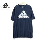 adidas アディダス パフォーマンスロゴ グラフィック Tシャツ ネイビー 3XLサイズ t180611-9
