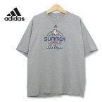 adidas アディダス NBA サマーリーグ ラスベガス パフォーマンスロゴ プリントTシャツ グレー XLサイズ t180626-28