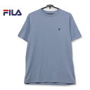 FILA フィラ ロゴ プリントTシャツ スモーキーブルー Mサイズ t180626-4