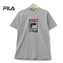 FILA フィラ ロゴ プリントTシャツ グレー Mサイズ t180730-7