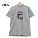 FILA フィラ ロゴ プリントTシャツ グレー Lサイズ t180803-5