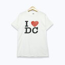 アイ・ラヴ・DC ロゴ DELTA PRO WRITE 半袖プリントTシャツ ホワイト メンズ Mサイズ ユーズド 古着 t190711-9