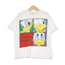 ディズニー Disney ドナルド・ダック プリント 半袖Tシャツ メンズMサイズ ブラック ユーズド 古着 t200518-243