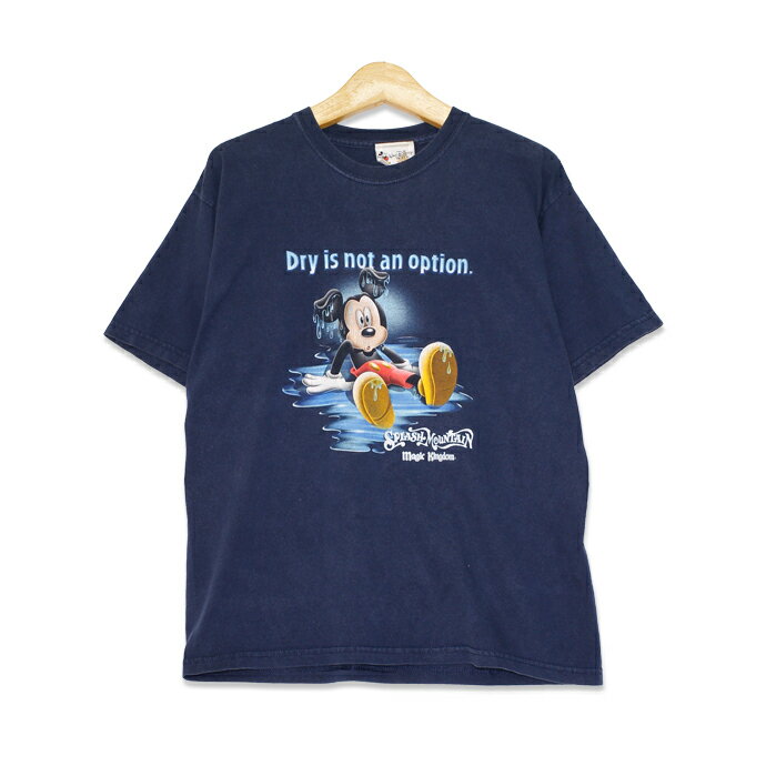 ディズニー Disney ミッキーマウス スプラッシュ・マウンテン プリント 半袖Tシャツ キッズXLサイズ ネイビー ユーズド 古着 ユーズド ウェア 古着Tシャツ t200518-252のサムネイル