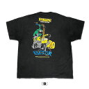 ジャックドヒニー JACK DOHENY モンスター バキュームカー ベクトル クローバー バックプリントTシャツ XL ブラック 丸胴 古着 ユーズド t220614-7