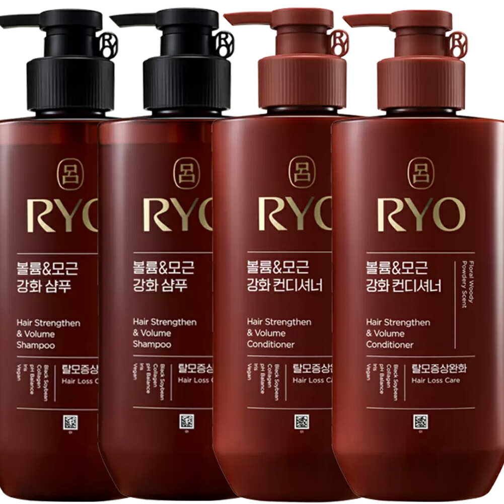 [呂/リョ]黒雲ボリューム&毛根強化シャンプー480ml 2本+ コンディショナー480ml 2本のサムネイル