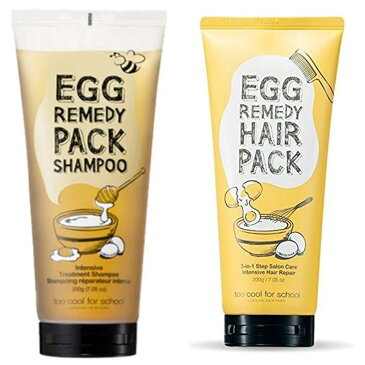 トゥークールフォ—スクール(too cool for school)/エッグレミディパックシャンプーtoo cool for school Egg Remedy Pack Shampoo 200ml + エッグレミディヘアパック/too cool for school Egg Remedy Hair Pack 200ML