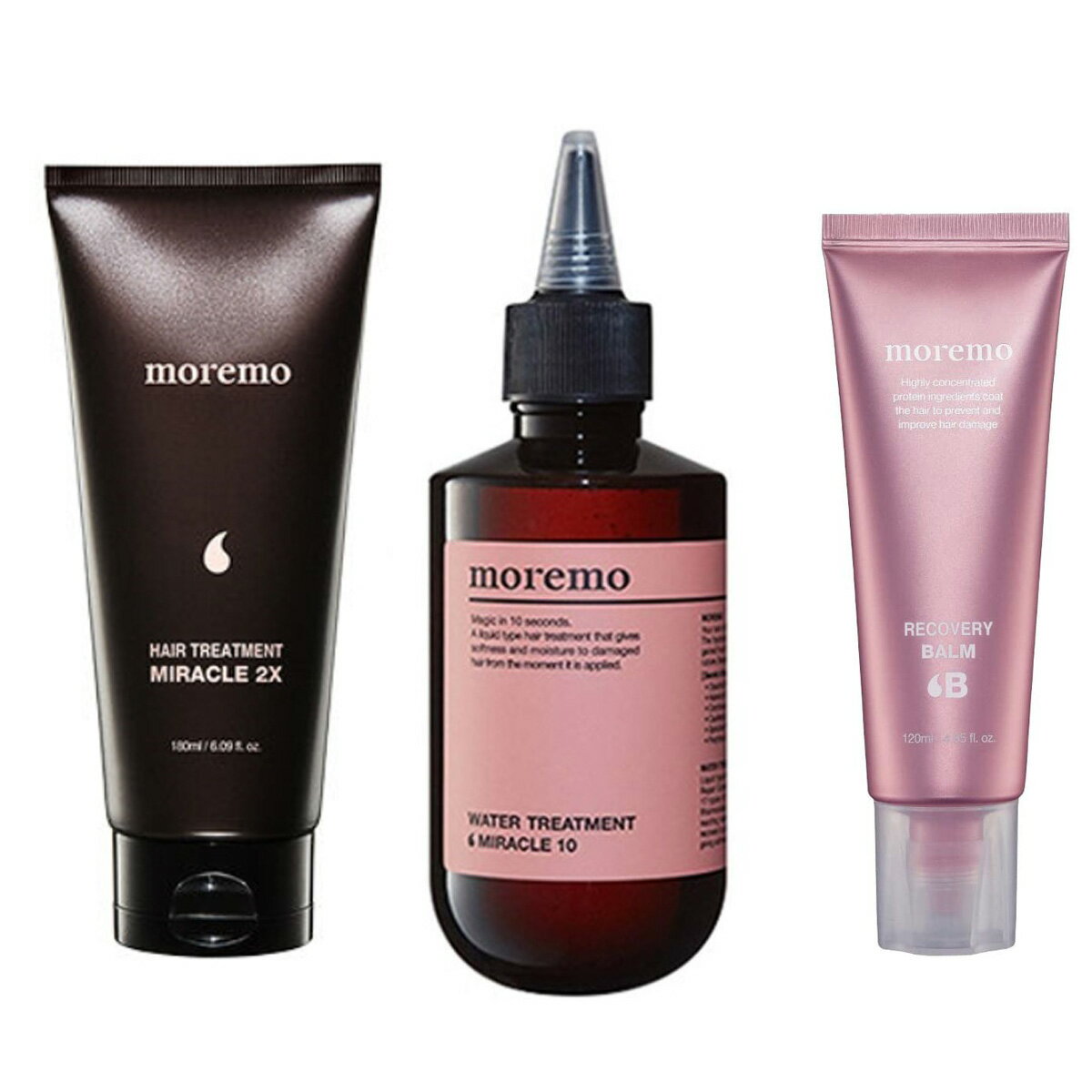 モレモ/moremo ヘアトリートメント ツーエックス(2X) ヘアパック180ml moremo ミラクル10ウォータートリートメント200ml RECOVERY BALM