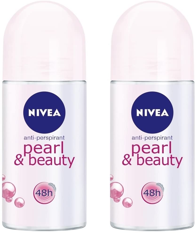 NIVEA ニベア Pack of 2 パールそしてビューティー制汗剤デオドラントロールオン女性のための2x50mlDeodorant pearl & beauty roll on 
