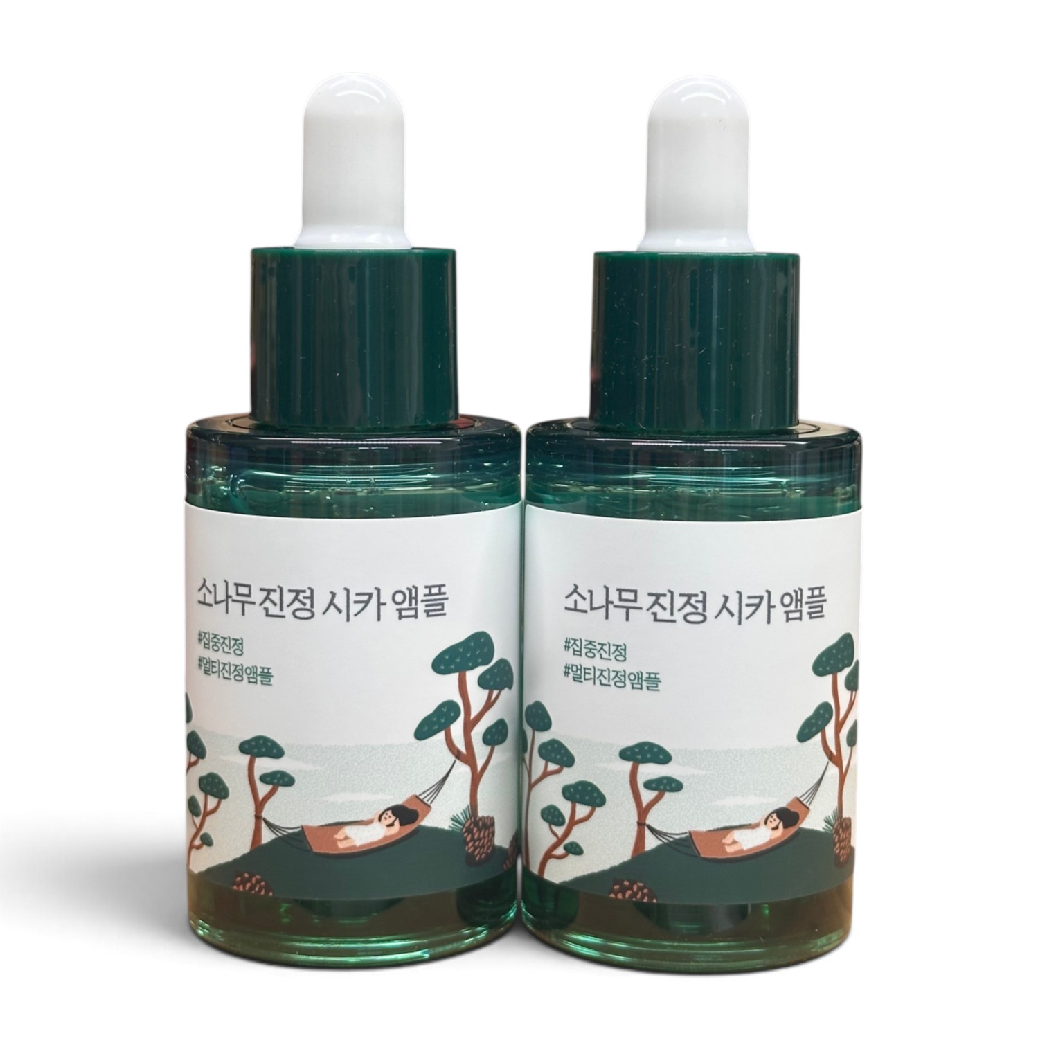 【ラウンドラボ】松の木パインカーミングシカアンプル 30ml×2本セット / ROUND LAB Pine Calming Cica Ampoule 敏感肌 鎮静 韓国コスメ 【並行輸入品】