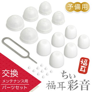 交換パーツセット 福耳 ちい彩音(ちいさいおん)専用 メンテナンス用 耳栓フィルター10個 イヤーピース6種類 付属