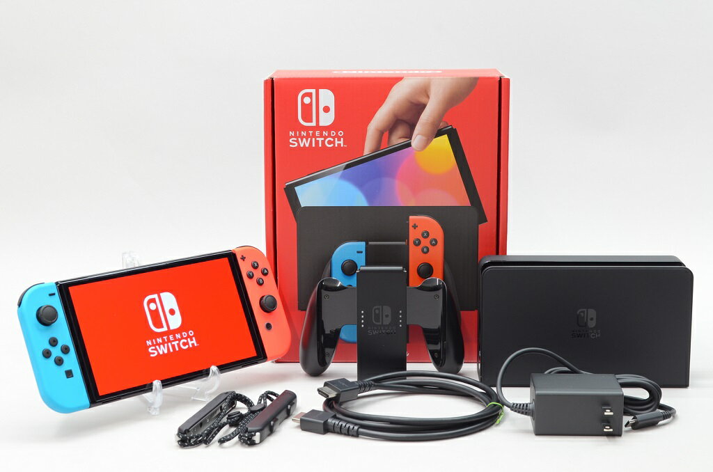 【中古】Nintendo Switch 有機ELモデル 2021 【Joy-Con(L)ネオンブルー/(R)ネオンレッド】 HEG-S-KABAA