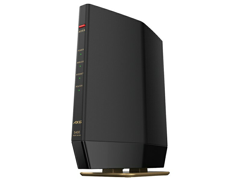 【箱破損 または 箱汚れ品】 BUFFALO AirStation WSR-5400AX6B-MB (マットブラック)