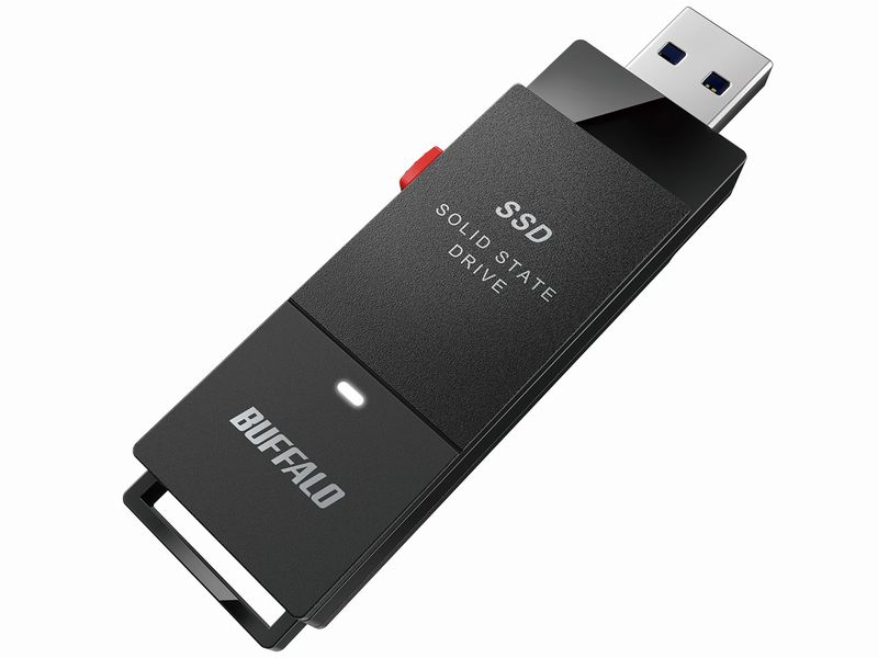 【箱破損 または 箱汚れ品】BUFFALO SSD-SCT1.0U3-BA (ブラック) TV録画対応 スティック型 MiniStation SSD