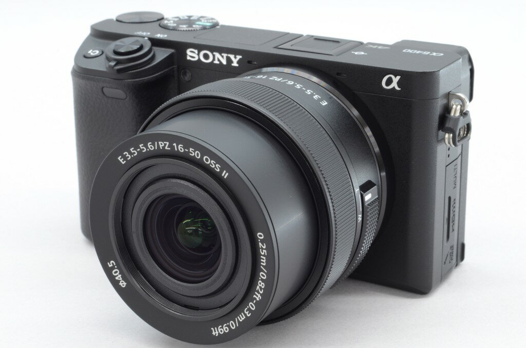 【中古】SONY α6400 ダブルズームレンズキット (新型標準レンズ付) ブラック ILCE-6400X(B)