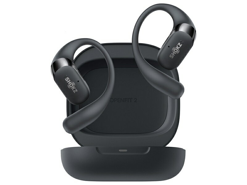 【箱破損 または 箱汚れ品】Shokz OpenFit 2 SKZ-EP-000045 (ブラック) 完全ワイヤレスBluetoothオープンイヤー型イヤホン...