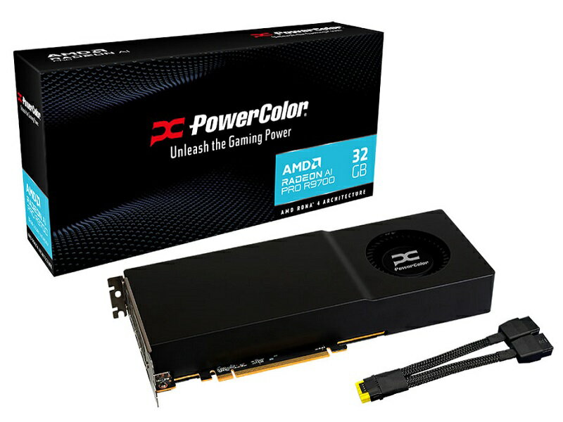 【箱破損 または 箱汚れ品】PowerColor Radeon AI PRO R9700 AI PRO R9700 32G-B (PCIExp 32GB)