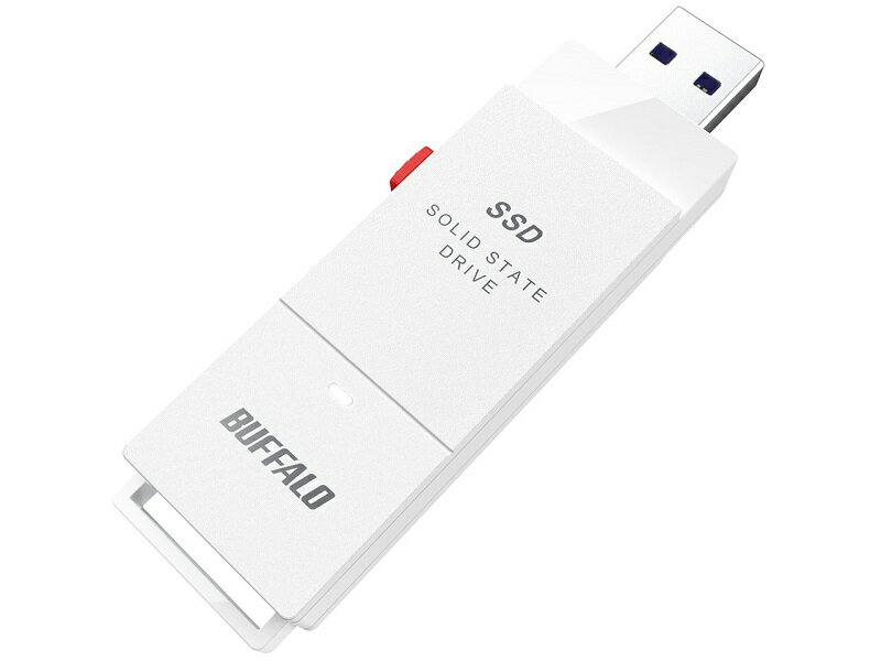 【箱破損 または 箱汚れ品】BUFFALO SSD-SCT500U3-WA(ホワイト) TV録画対応 スティック型 MiniStation SSD