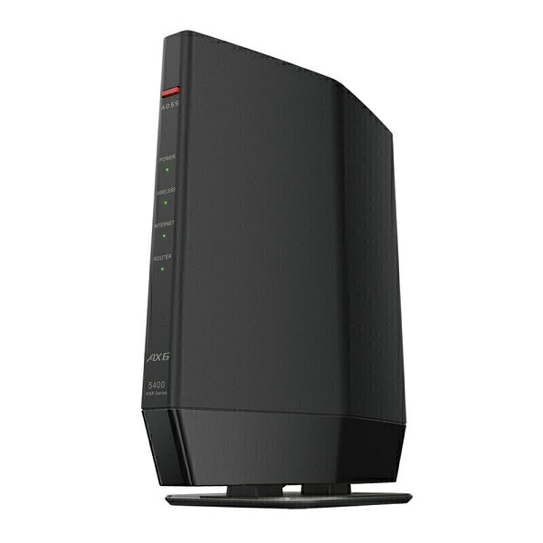 【箱破損 または 箱汚れ品】 BUFFALO WSR-5400AX6P-BK(ブラック) Wi-Fi 6(11ax)対応Wi-Fiルーター